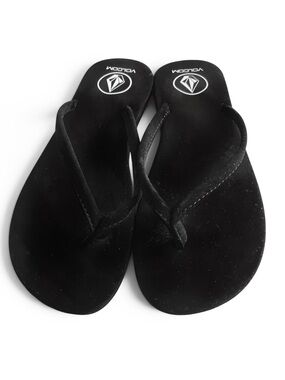 🐈⬛ Volcom Black Velvet-Thong Flip Flops ☀️